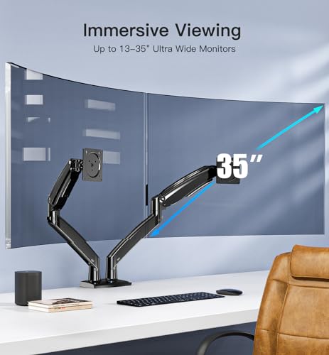 HUANUO Dual Monitor Arm For 13-35 Inch Screens - Image 2