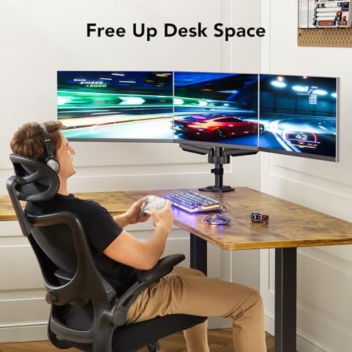 HUANUO Triple Monitor Stand For 13-27 Inch Screens - Image 3