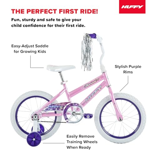 Huffy Illuminate Girls Bike With Training Wheels - Image 2