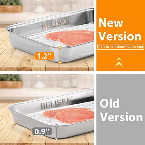 HULISEN Set Of 3 Stainless Steel Breading Pans - Image 3