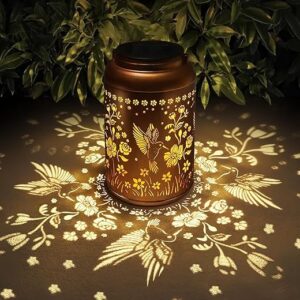 Tepaken Hummingbird Solar Lanterns Outdoor Decor