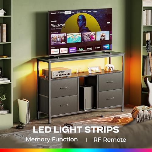 Huuger TV Stand Dresser With LED Lights - Image 2
