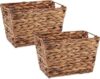 DII Hyacinth Storage Baskets, Dark Brown, Medium