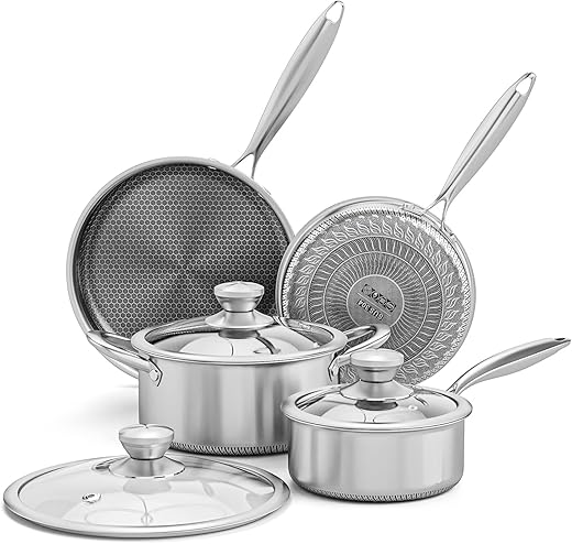 Aufranc Hybrid Nonstick Stainless Steel Cookware Set