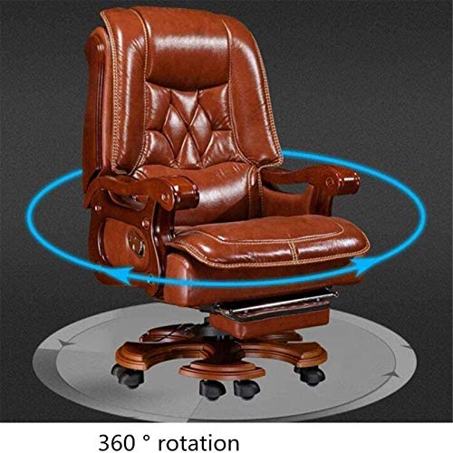 HYDDDDDQQQQQQQ Ergonomic Reclining Leather Office Chair (Black) - Image 4