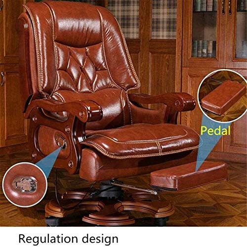 HYDDDDDQQQQQQQ Ergonomic Reclining Leather Office Chair (Black) - Image 5