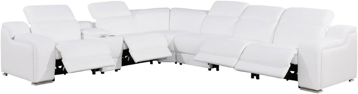 BlackJack Furniture Ibero 7-Piece Leather Sectional Sofa Set