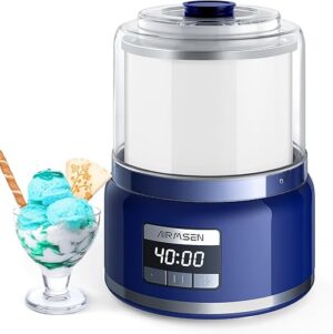 AIRMSEN Ice Cream Maker, 2.1-Quart Automatic