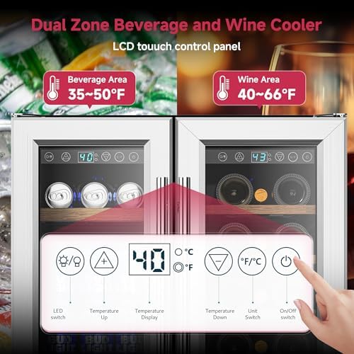 Icyglee Dual Zone Wine Cooler, Glass Door - Image 3