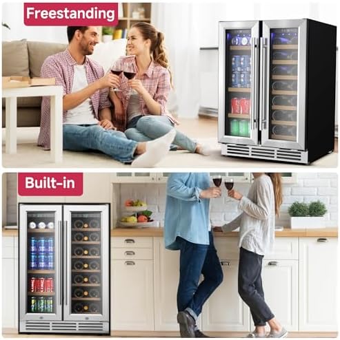 Icyglee Dual Zone Wine Cooler, Glass Door - Image 4