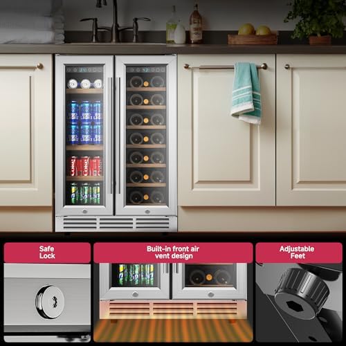 Icyglee Dual Zone Wine Cooler, Glass Door - Image 5