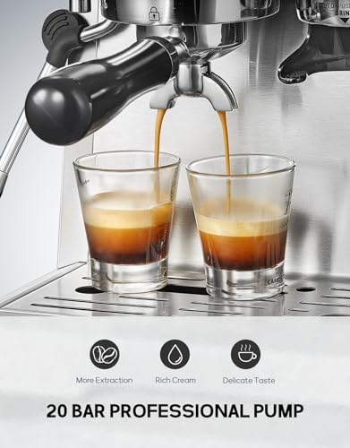Ihomekee Espresso Coffee Maker With Grinder - Image 3