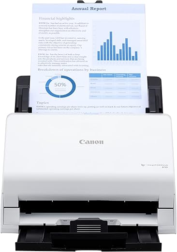 Canon ImageFORMULA R30 Document Scanner, Auto Feeder