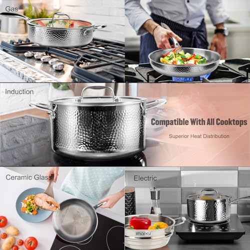 imarku Stainless Steel Tri-Ply Cookware Set - Image 5