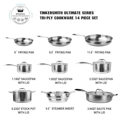 imarku Stainless Steel Tri-Ply Cookware Set - Image 2