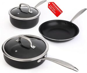 PRAMEDIA Induction 5 Pcs Non Stick Cookware Set