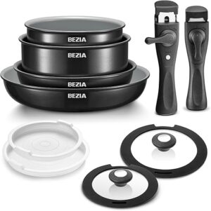 BEZIA Induction Cookware Set, Nonstick, 10pcs