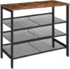 HOOBRO Industrial Shoe Rack, 4-Tier Shoe Shelf BF14XJ01