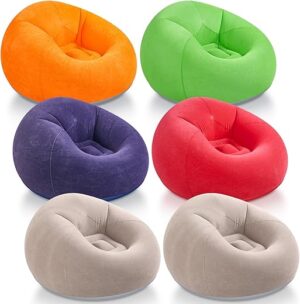 Realspring Inflatable Bean Bag Chairs Sofa (Multicolor, 6 Pcs)