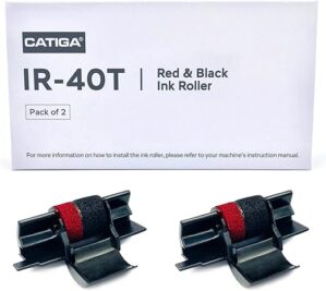 CATIGA Ink Roller Cartridge For Calculators, Black/Red
