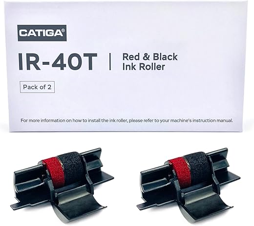 CATIGA Ink Roller Cartridge For Calculators, Black/Red
