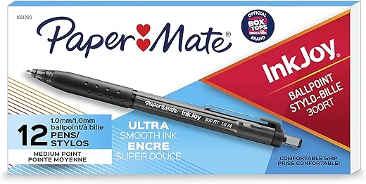Paper Mate InkJoy 300RT Retractable Ballpoint Pens, Black