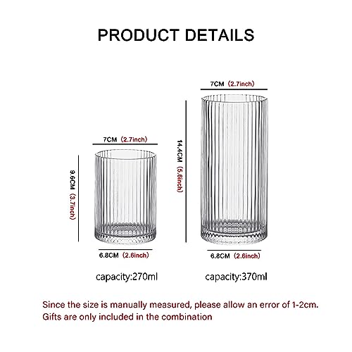 INSETLAN Vintage Origami Style Glass Cups Set - Image 2