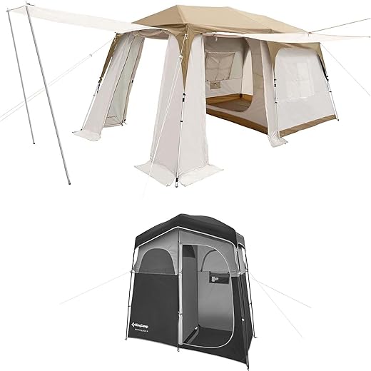 KingCamp Instant Cabin Tent With 3 Awnings