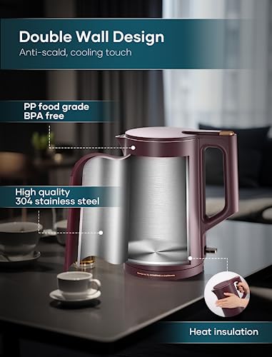 intasting Electric Kettle 100% Stainless Steel 1500W - Image 3