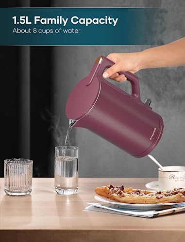 intasting Electric Kettle 100% Stainless Steel 1500W - Image 5