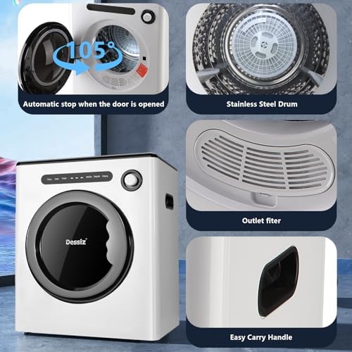 Iorbur DTD10-White Portable Clothes Dryer, 11lbs Capacity - Image 5