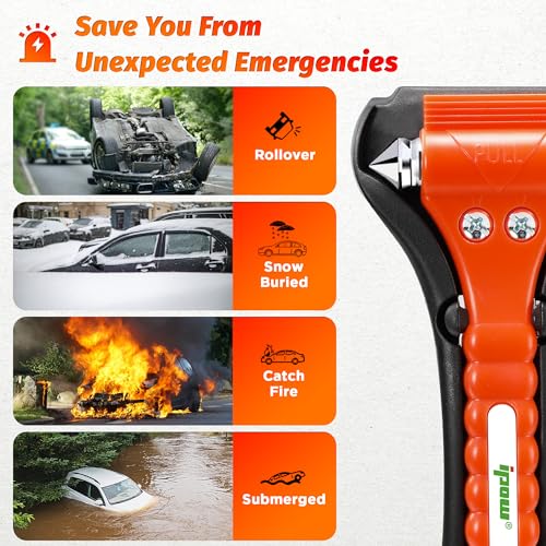 IPOW Car Window Breaker Seatbelt Cutter Tool - Image 4