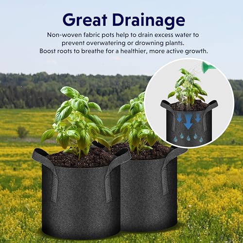 iPower 25 Gallon Heavy Duty Fabric Grow Bags - Image 4