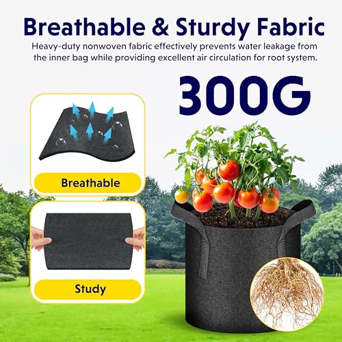iPower 25 Gallon Heavy Duty Fabric Grow Bags - Image 5