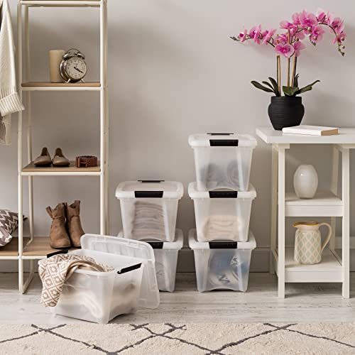 IRIS 19 Qt Stackable Plastic Storage Bins - Image 4