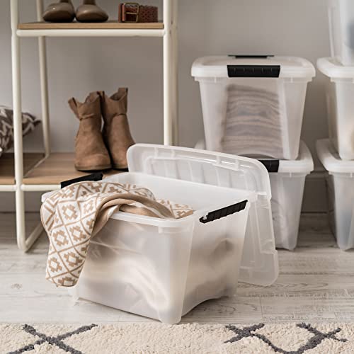 IRIS 19 Qt Stackable Plastic Storage Bins - Image 5