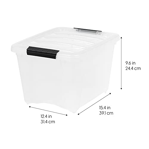 IRIS 19 Qt Stackable Plastic Storage Bins - Image 2