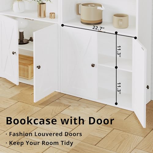 IRONCK Industrial Bookshelves With Doors 5 Shelf - Image 4