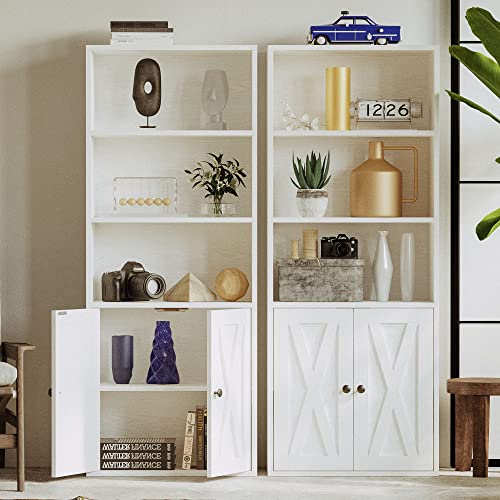 IRONCK Industrial Bookshelves With Doors 5 Shelf - Image 2
