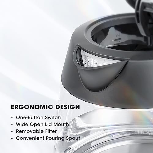 ISILER Electric Kettle, 1.7 L Glass Boiler - Image 4