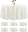luccido Ivory Round Tablecloth 120 Inches Pack