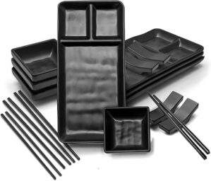 Goliber Japanese Sushi Plate Set, 16 Pc