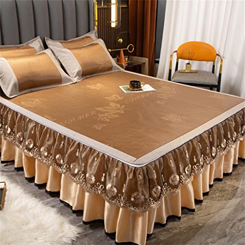 jdfhsjkdbdcvdbcks Rattan Mat Three-Piece Bed Skirt Set (A 1.8M) - Image 3