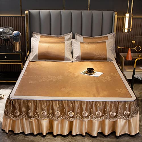 jdfhsjkdbdcvdbcks Rattan Mat Three-Piece Bed Skirt Set (A 1.8M) - Image 2