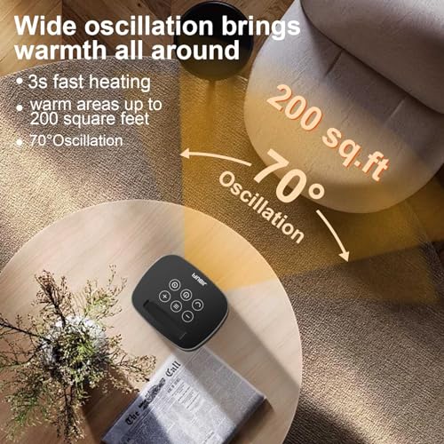 JIBUFI Small Portable Space Heater With Remote - Image 4