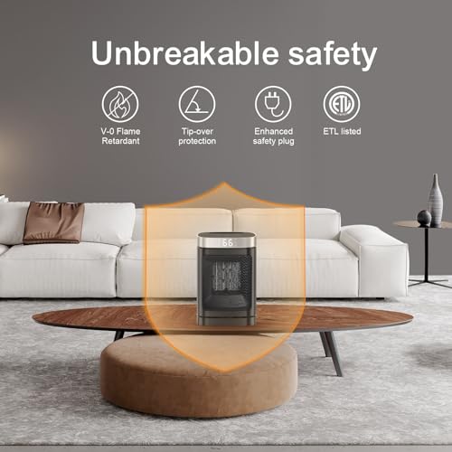 JIBUFI Small Portable Space Heater With Remote - Image 5
