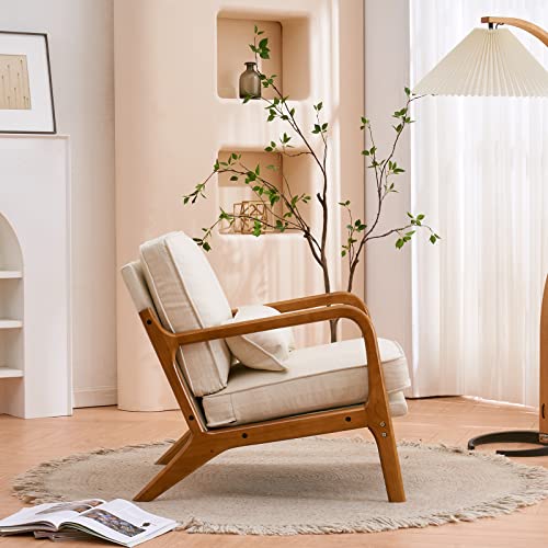 Karl home Accent Chair Mid-Century Modern Upholstered Lounge - Image 4