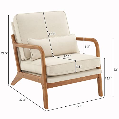 Karl home Accent Chair Mid-Century Modern Upholstered Lounge - Image 2