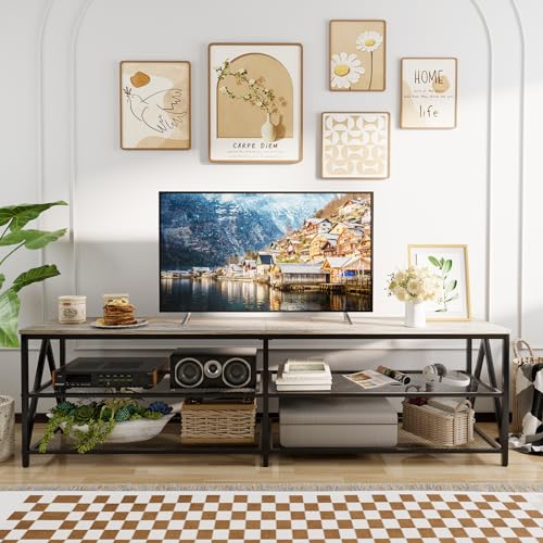 Katrawu 70" Industrial Style TV Stand Console - Image 3