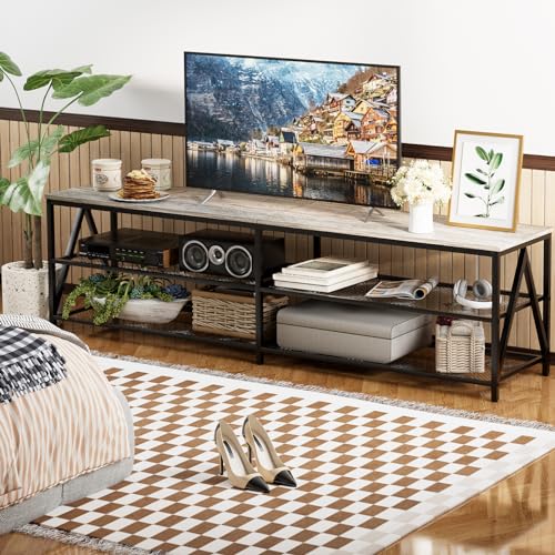 Katrawu 70" Industrial Style TV Stand Console - Image 2